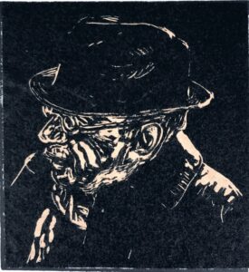 "Nørgaard" - linoleumssnit af Ole Damsbo - Damsbo Grafik