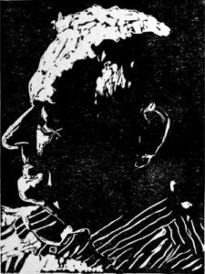 "Trolle" - linoleumssnit af Ole Damsbo - Damsbo Grafik